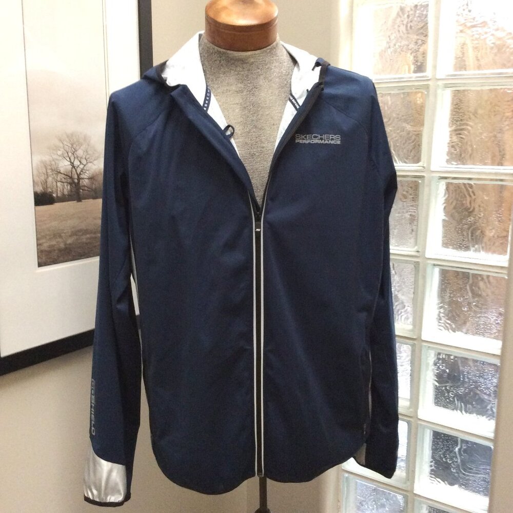 Sketchers Performance Men's Lightweight Jacket Navy Silver XL